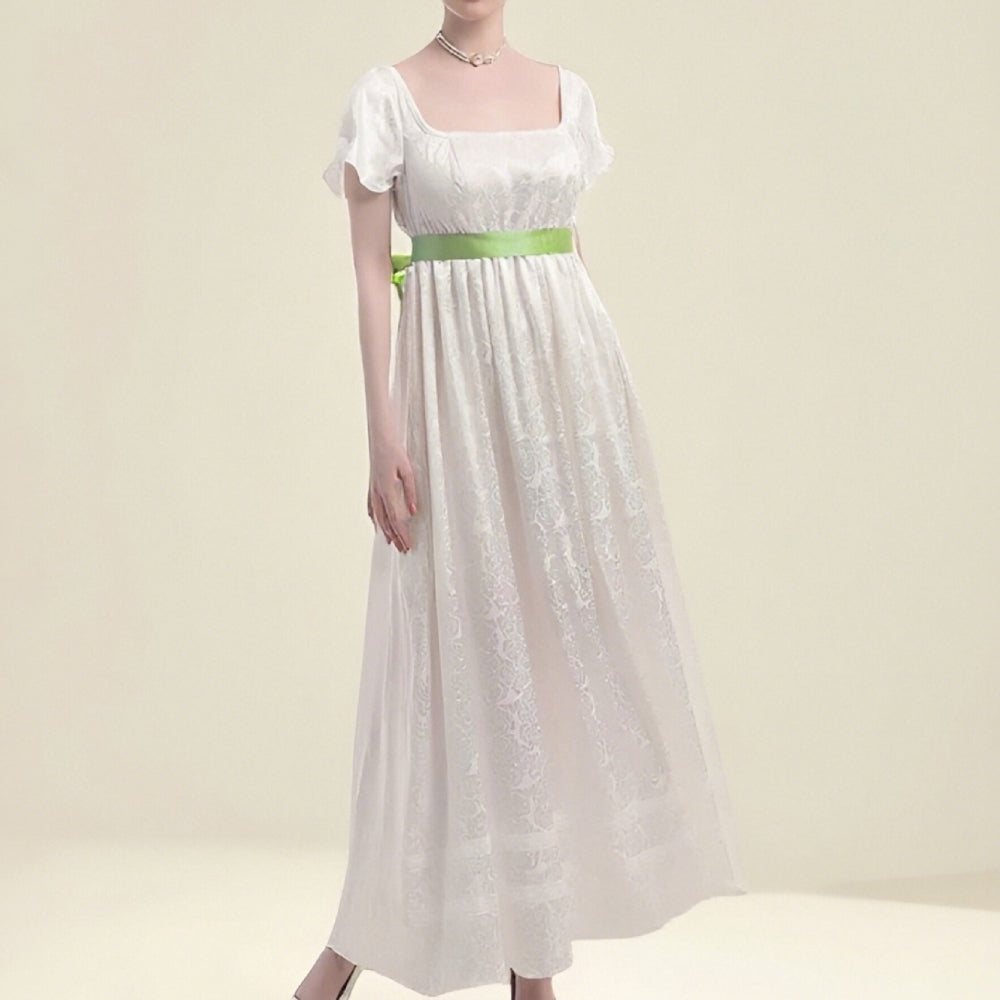 Classic Elegant Chemise Dress with Sash