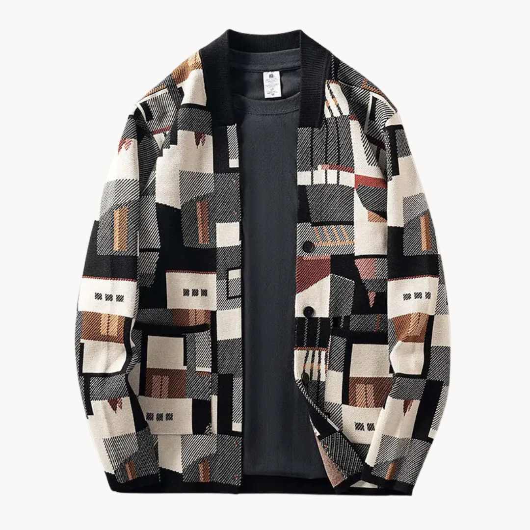 Faye Abstrakter Strick Cardigan