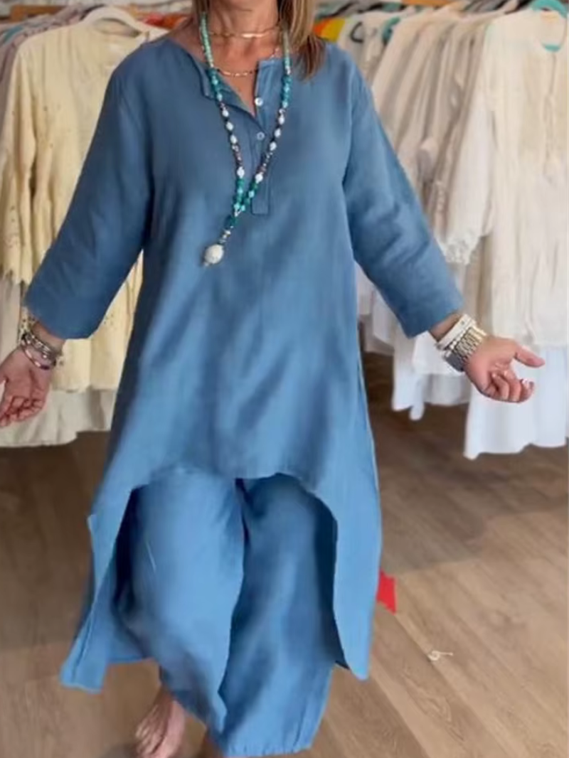 AURELIA – Zweiteiler aus leinen für einen sommer in stilvoller gelassenheit