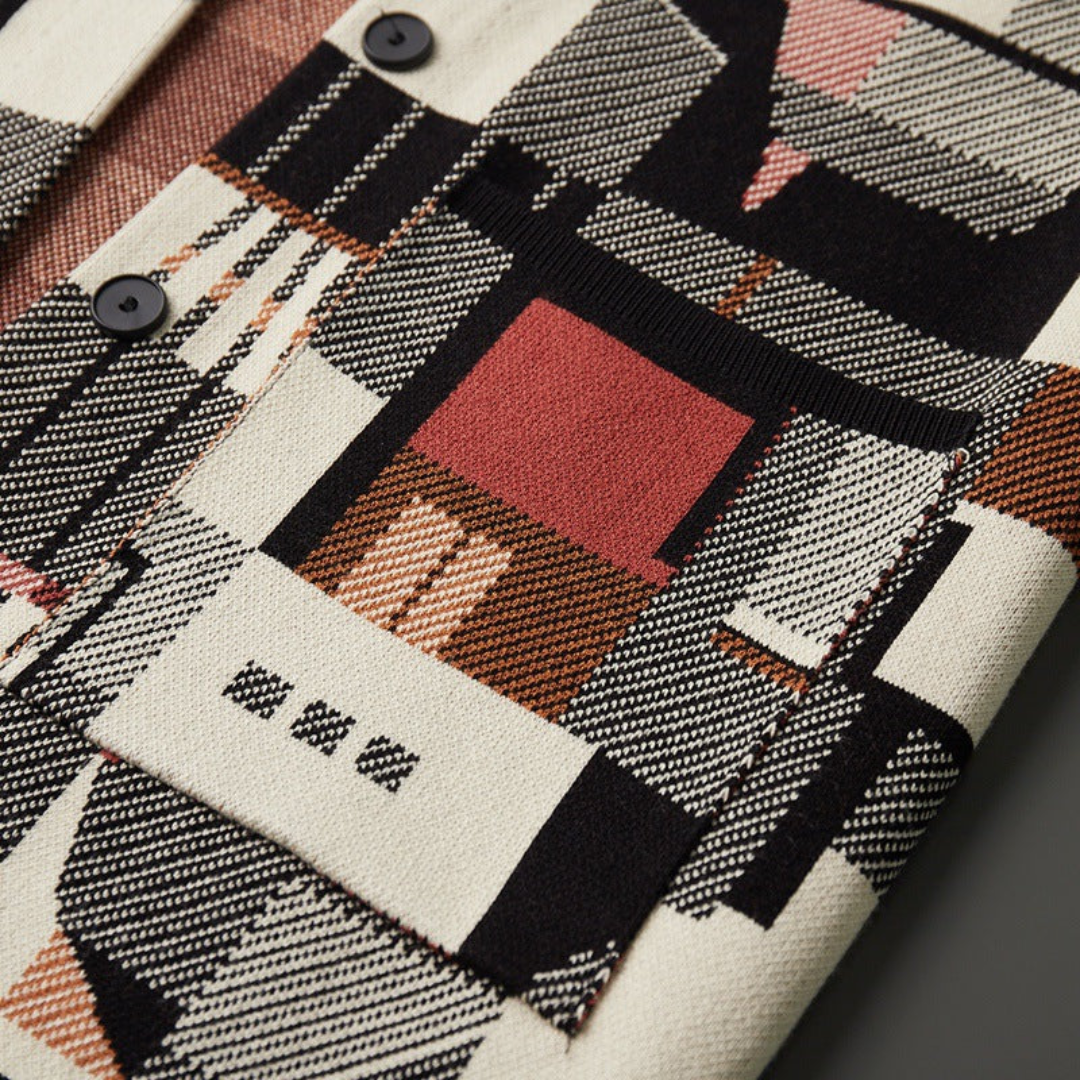 Faye Abstrakter Strick Cardigan