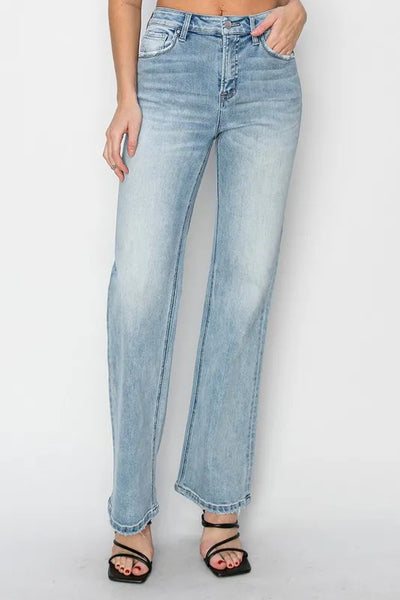 RISEN High Rise Straight Jeans