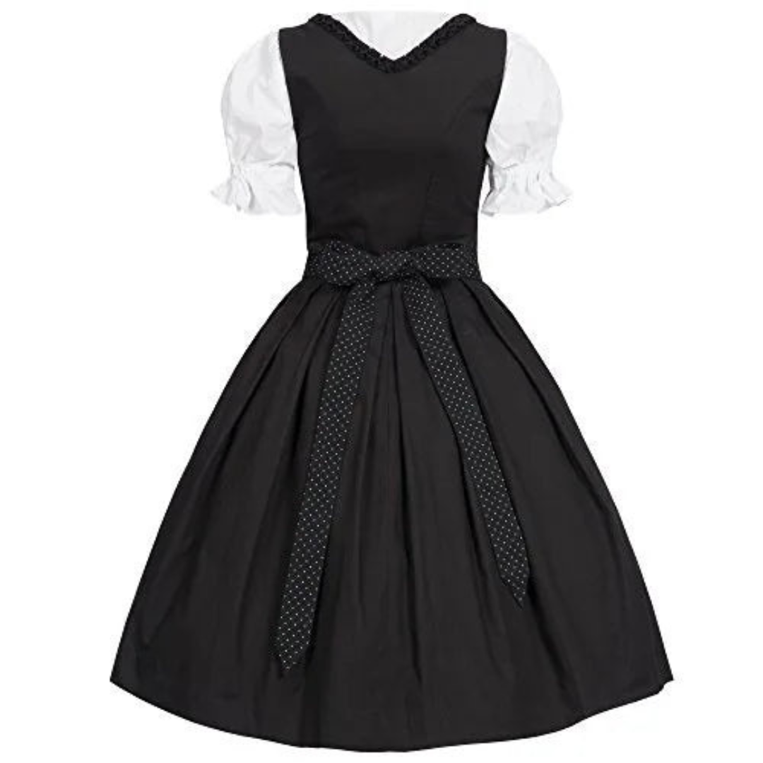 Lenani | Damen Schwarz Oktoberfest Dirndl Kleid | 2025