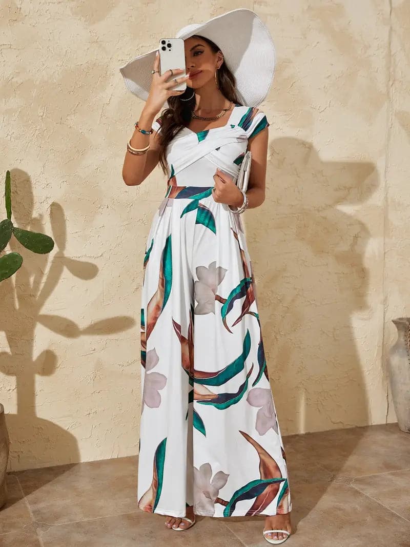 Ärmelloser Jumpsuit für Frauen mit breiten Trägern und elegantem Design - Caelysia