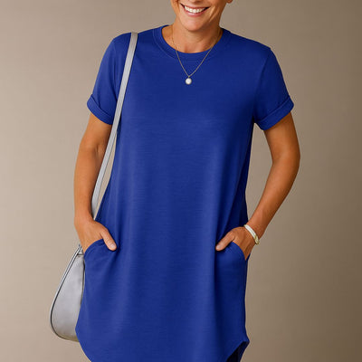 Olivia Sommerkleid | T-Shirt-Kleid aus Baumwolle mit Taschen