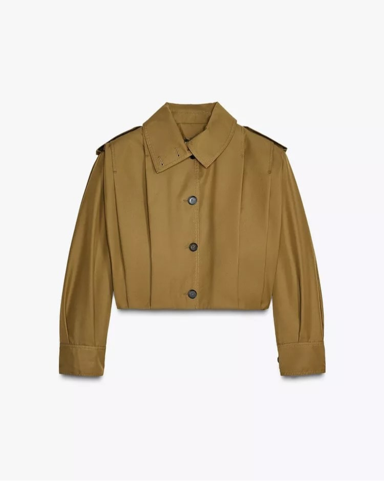 Yvana | Cropped Trenchjacke Mit Volumenärmeln