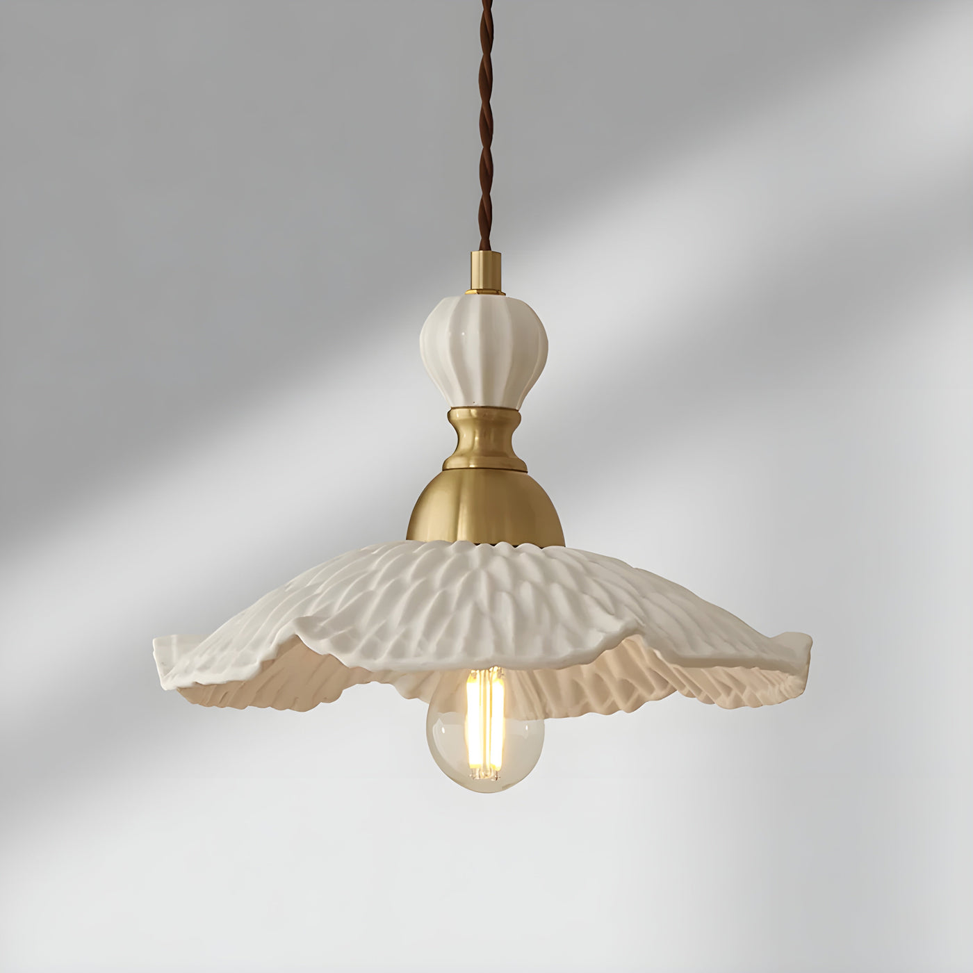 FleurBrass Light - Moderne Japanische Transparente Hängelampe