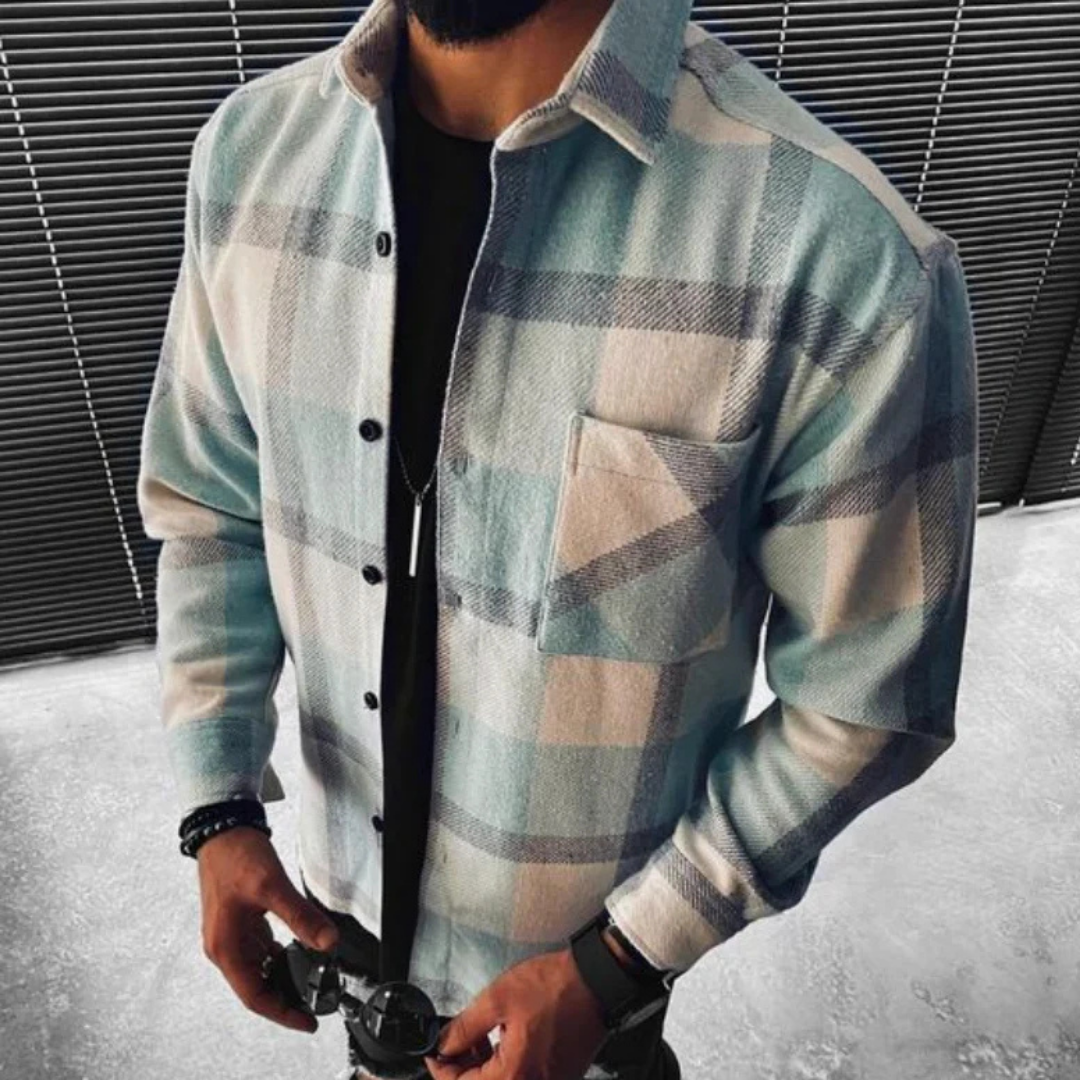 Herren Warme Winter Kariert Hemd | Langarm