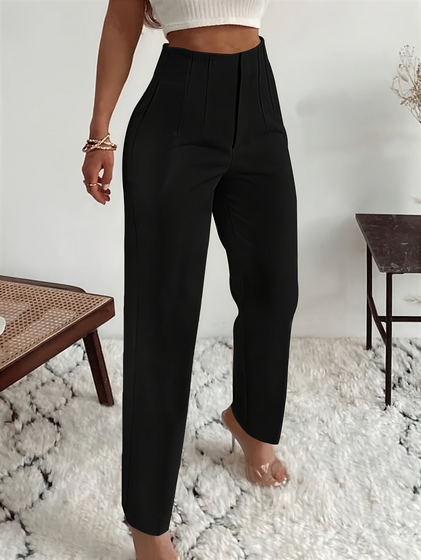 Elegante Hose mit hoher Taille und eleganter schlanker Passform für Damen