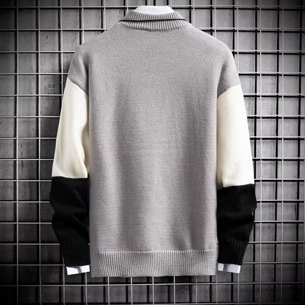 Galan - Modern und auffällig Pullover für Männer mit Farbblockdesign