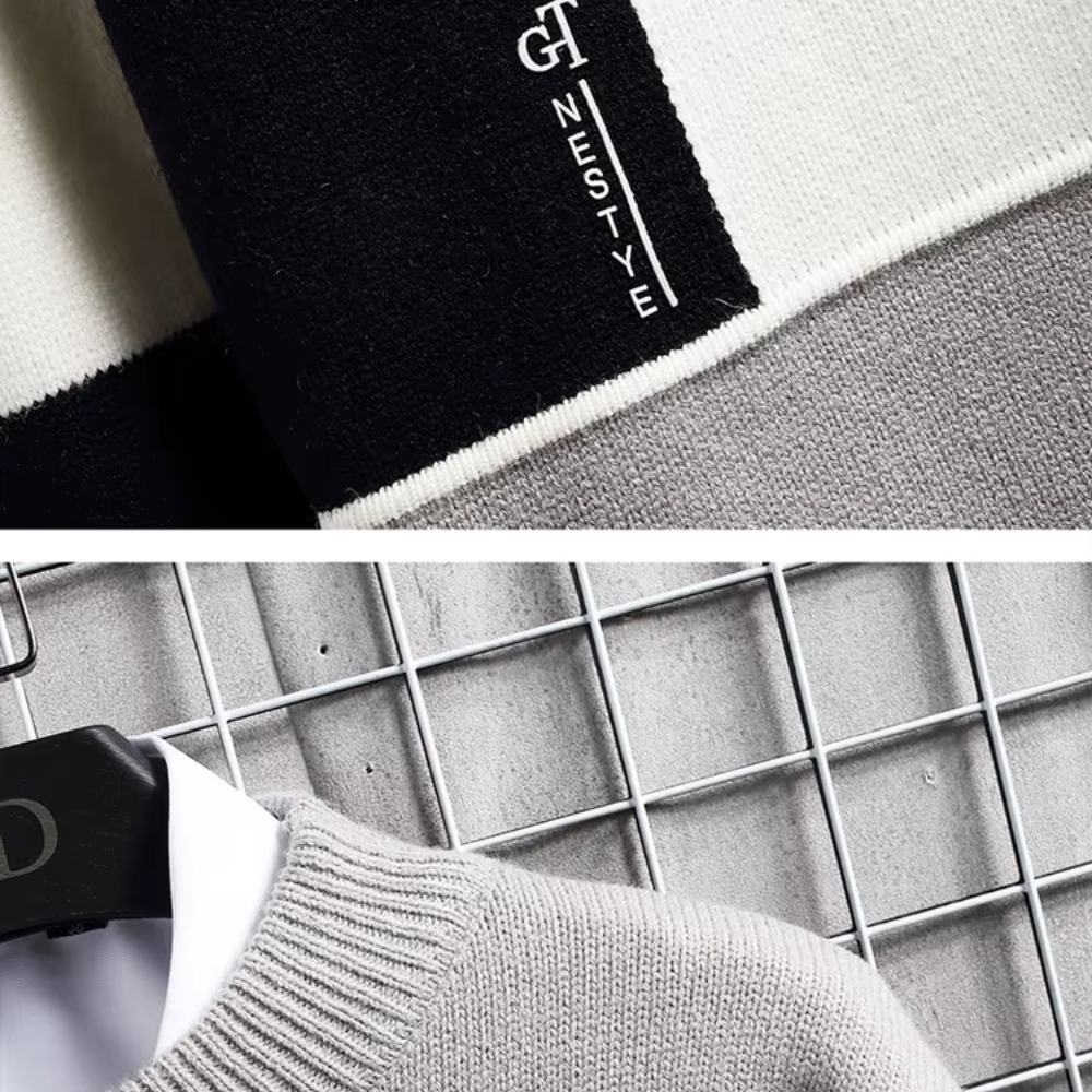 Galan - Modern und auffällig Pullover für Männer mit Farbblockdesign