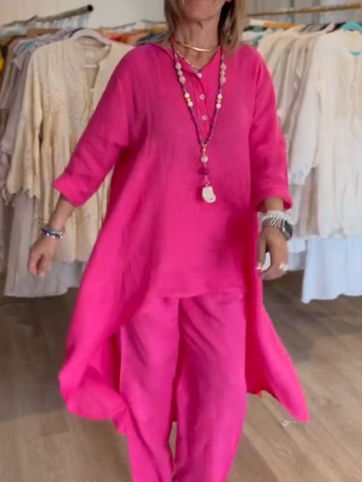 AURELIA – Zweiteiler aus leinen für einen sommer in stilvoller gelassenheit