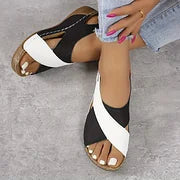Heidi-Mode | Orthopädische Zweifarbige Schicke Sandalen