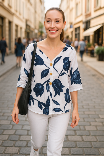 Odylle - Bluse mit Blumendruck