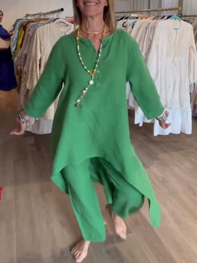 AURELIA – Zweiteiler aus leinen für einen sommer in stilvoller gelassenheit