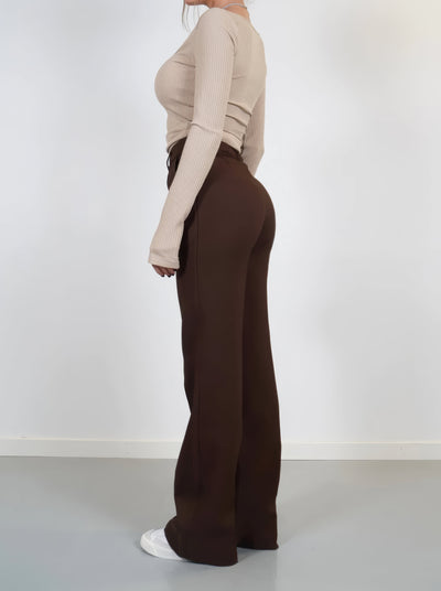 Heidi-Mode | Lässige Hohe Taille Flared Hose