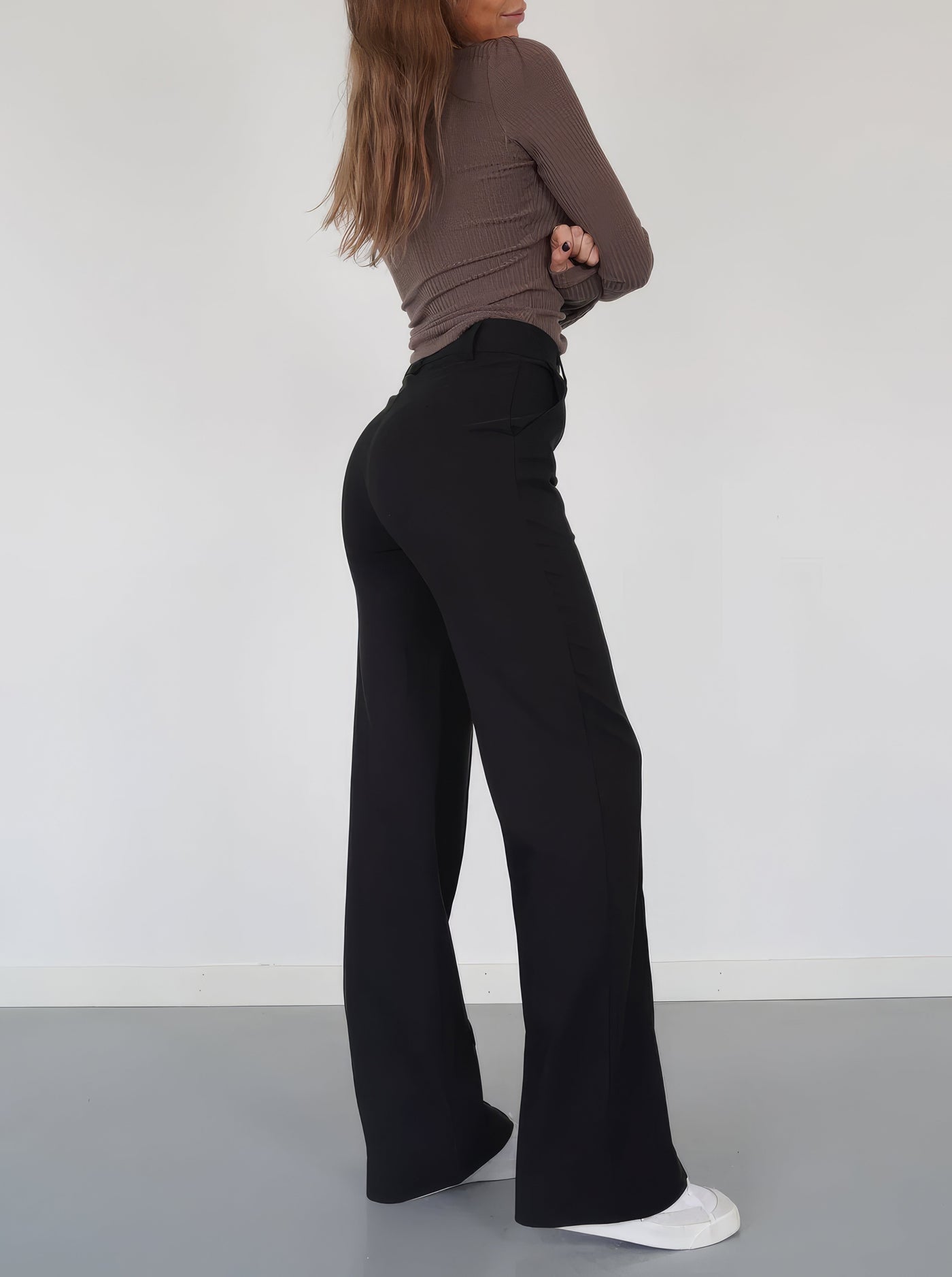 Heidi-Mode | Lässige Hohe Taille Flared Hose
