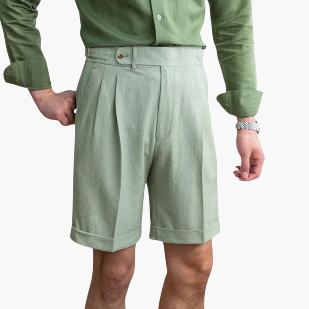 Herren Slim Fit Shorts aus leichter Sommerstoff mit Bundverschluss