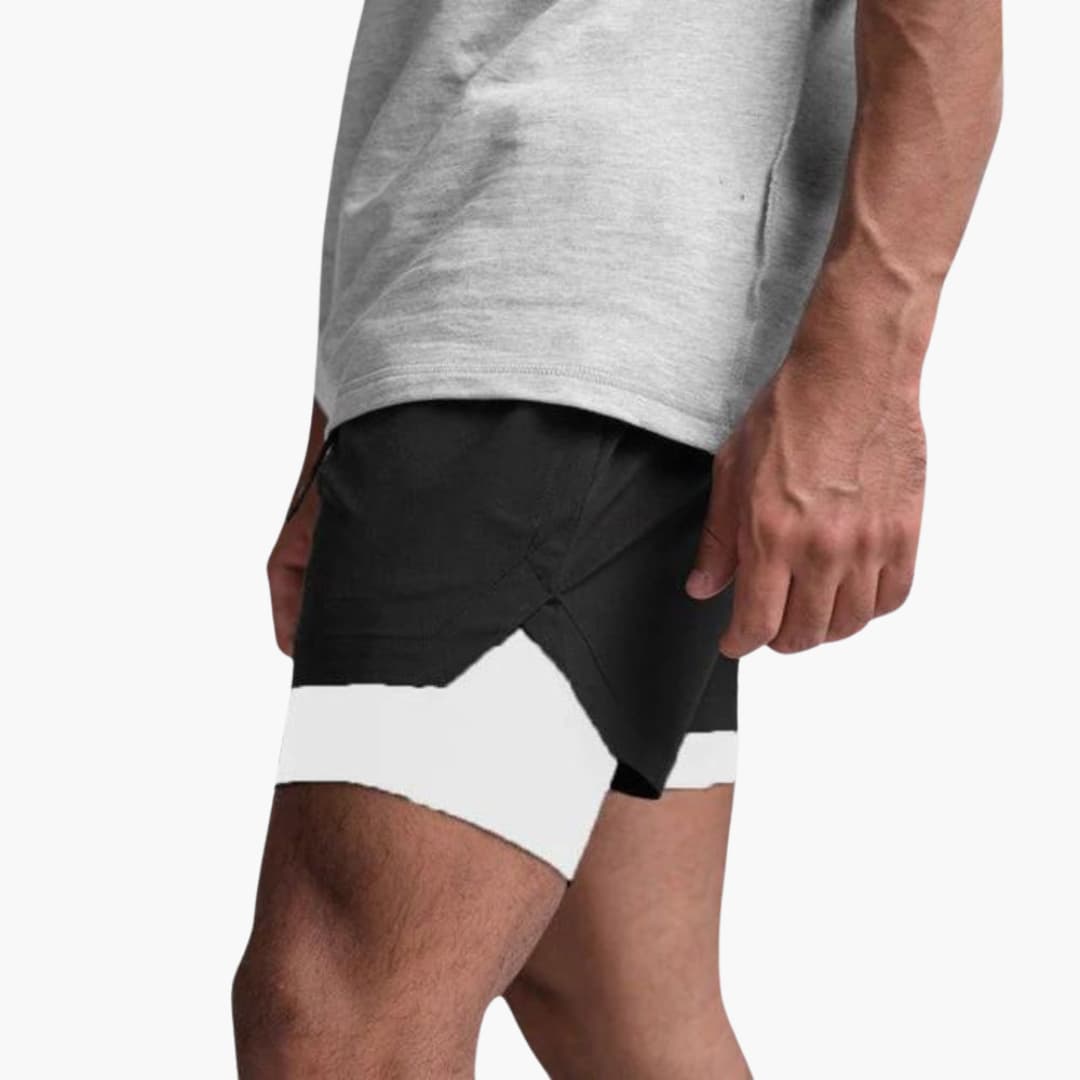 Herren Fitness Shorts mit Innenshorts für Sommertraining