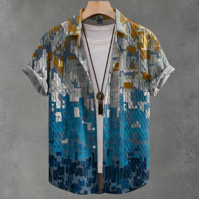 Dustin | Lässiges Vintage-Hemd mit Jacquard-Muster