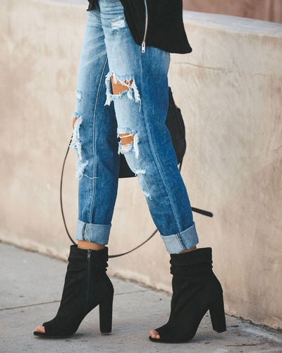 Heidi-Mode | Lässige Denim Ripped Jeans