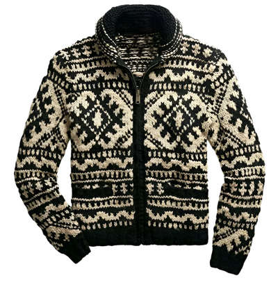 Augustine | Winter Herrenpullover aus Wolle mit Reißverschluss