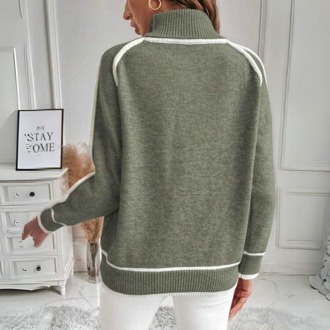 Kaylee - Eleganter Rundhalsausschnitt Pullover