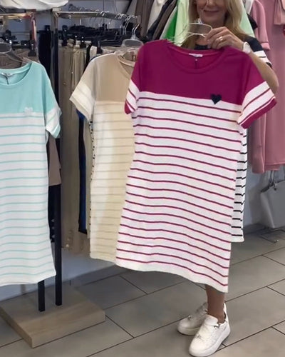 Luella - Lässiges Gestreiftes Kleid Mit Rundhalsausschnitt