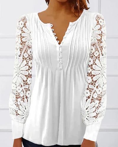 EleganzRevolution | Exquisite Langärmelige Bluse für Jeden Anlass