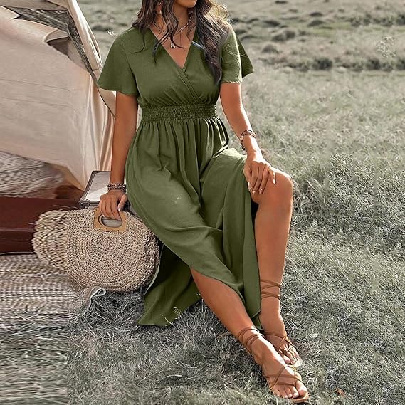 Heidi-Mode | Casual Kleid Mit Smok-Taille