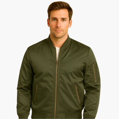 Herren Fliegerjacke mit geripptem Kragen