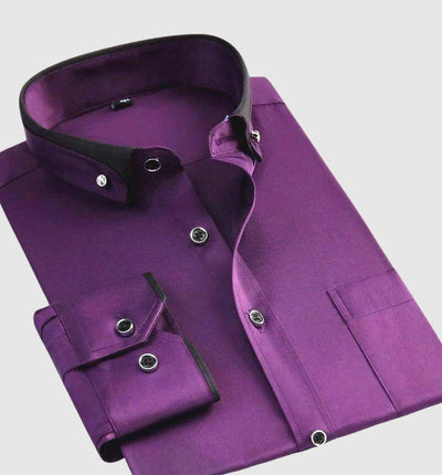 Herren Stilvolles Button Down Hemd | Langarm