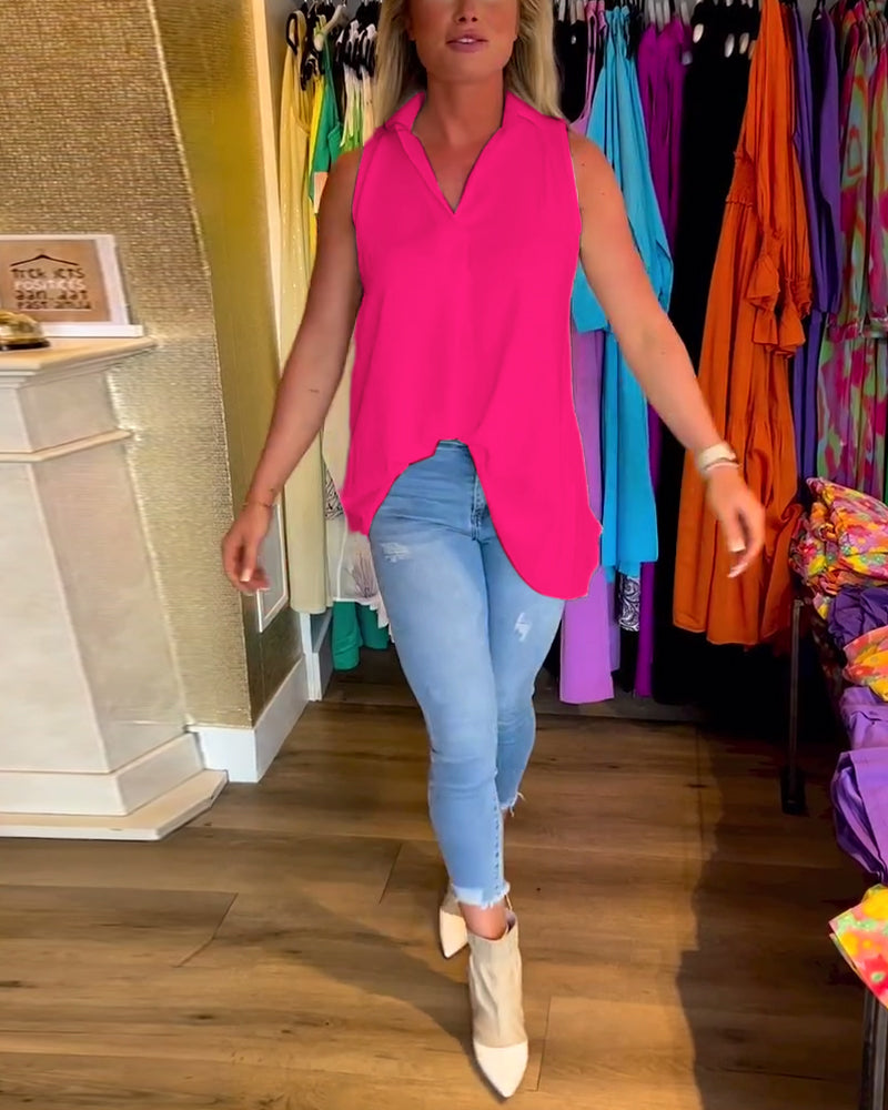 Rowland - Ärmelloses Oberteil Mit Rüschen