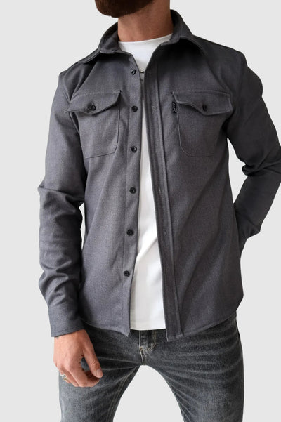 Herren Lässige Utility Button Down-Jacke | Warme