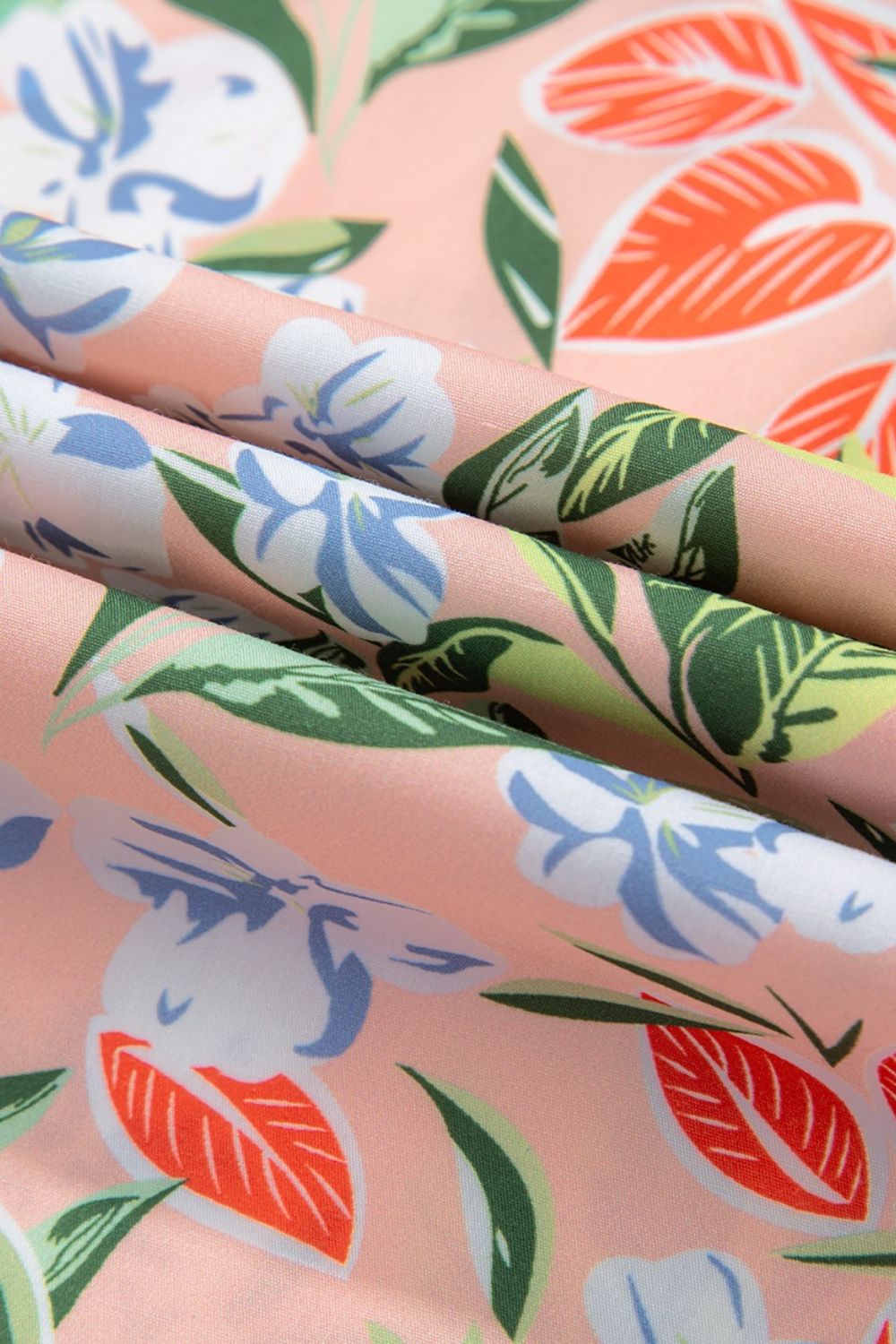 Floral Smocked Square Neck Puff Short Sleeve Midi Dress