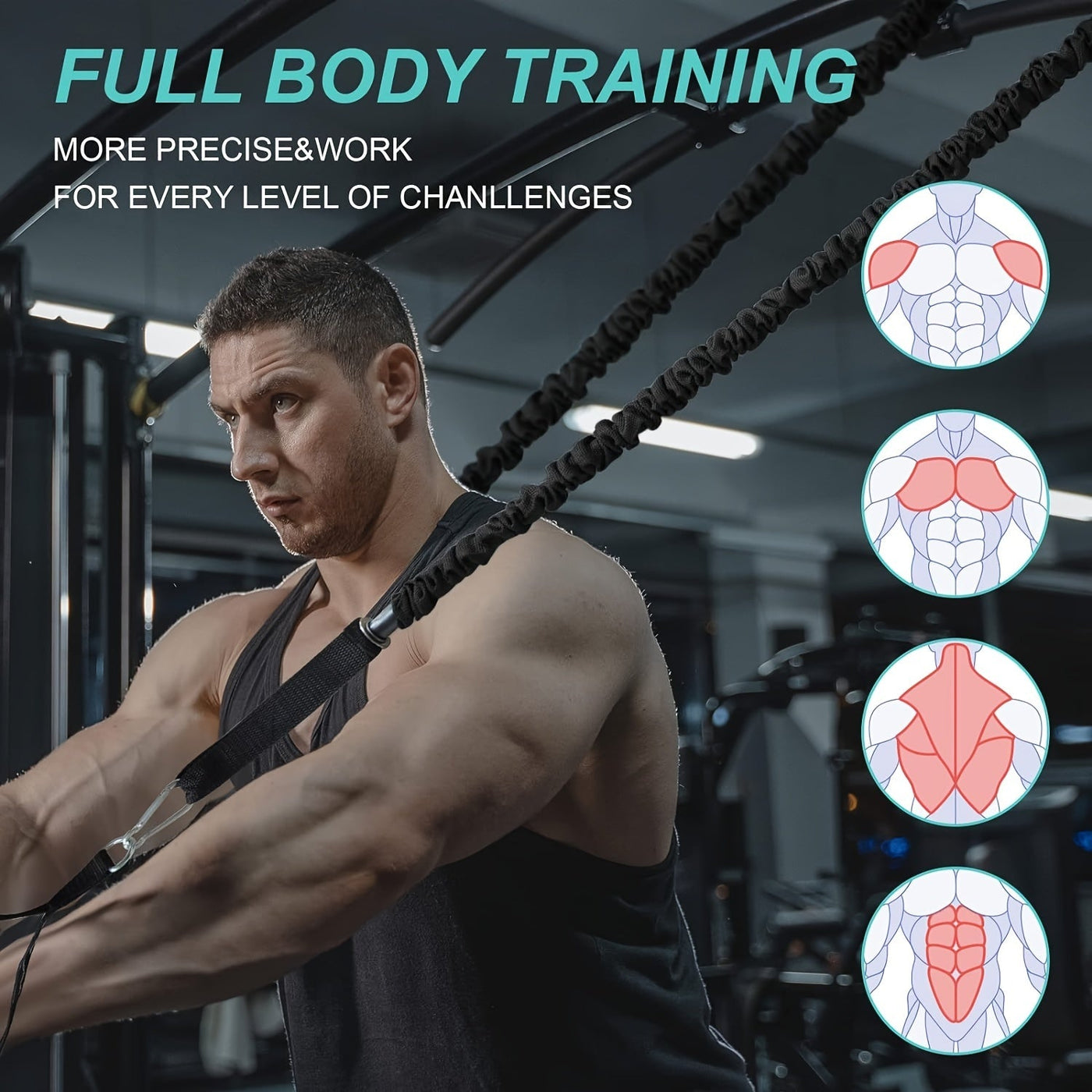 Satz Widerstandsbänder mit faltbaren tragbaren Push-Up-Bars