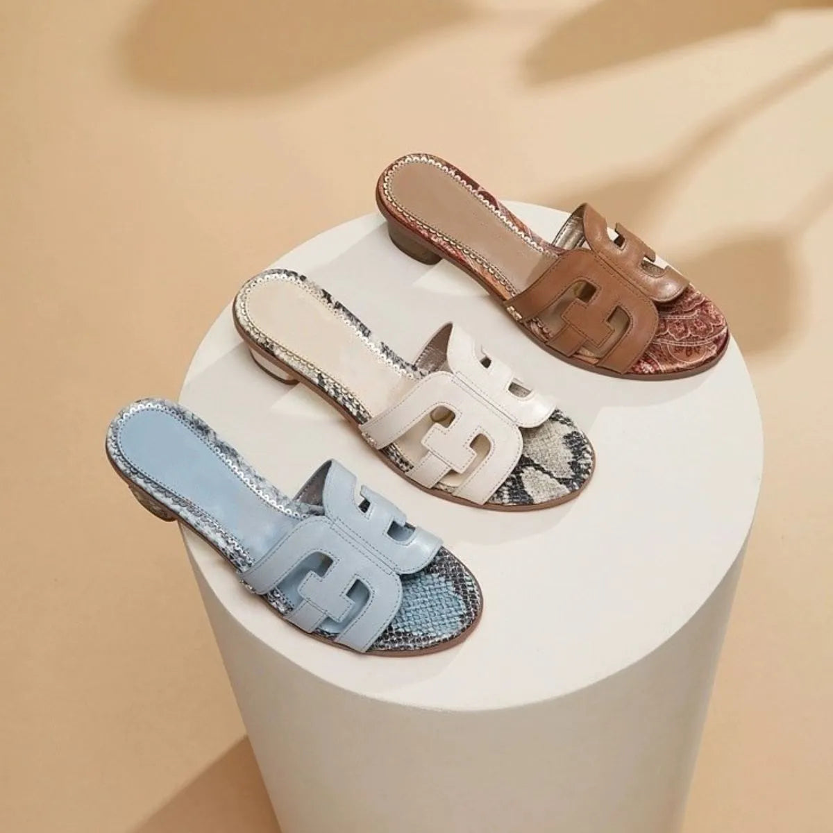 Open Toe Block Heels Sandals