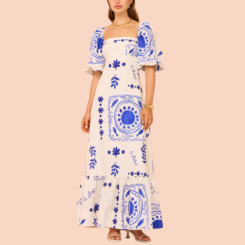 Laurette - Damen Maxikleid mit Blumenprint