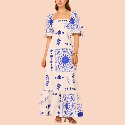 Laurette - Damen Maxikleid mit Blumenprint