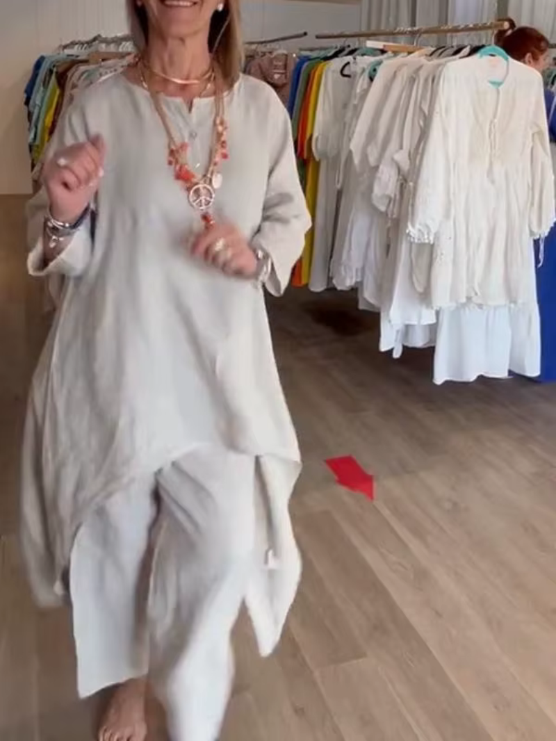 AURELIA – Zweiteiler aus leinen für einen sommer in stilvoller gelassenheit