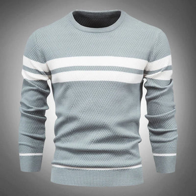 Doppelt linierter Druck Pullover für Herren