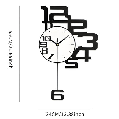 DecoDigits Uhr - Moderne Minimalistische Lautlose Wanduhr