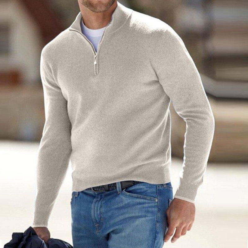 Samuel – Herrenpullover mit Reißverschluss | Moderner Casual-Look für Herbst & Frühling