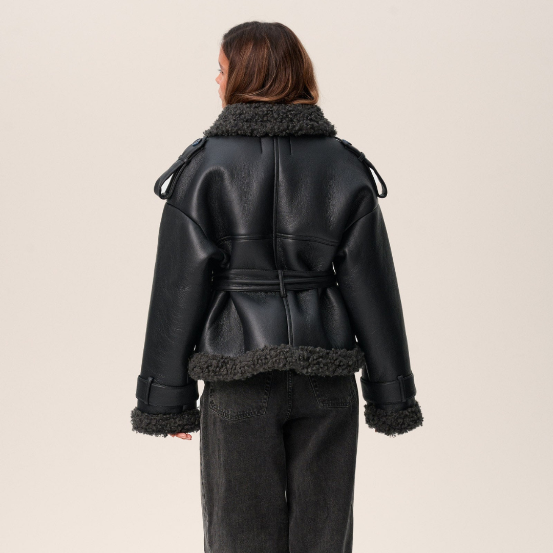 Elvira | Belted Shearling Coat