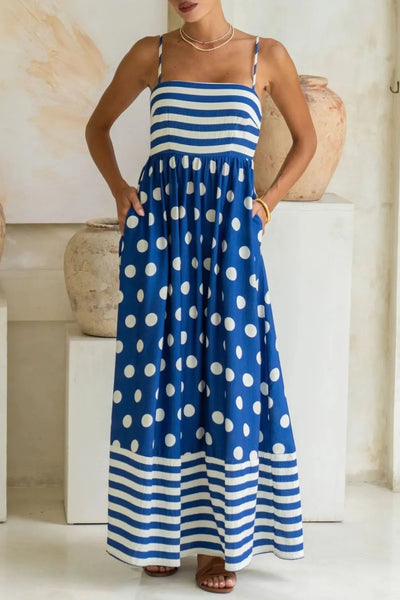 Polka Dot Square Neck Cami Dress