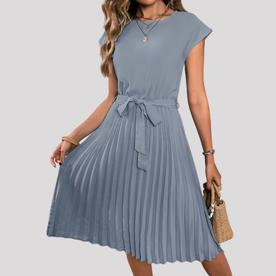 Gabriella - Damen Plisseekleid mit Gürtel