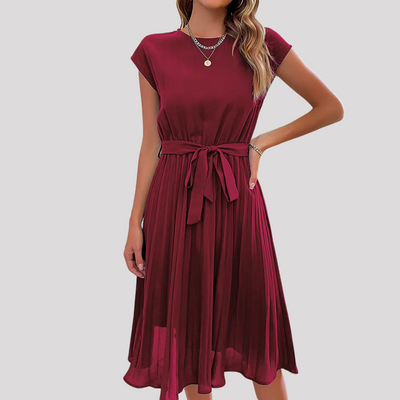 Gabriella - Damen Plisseekleid mit Gürtel