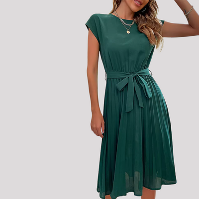 Gabriella - Damen Plisseekleid mit Gürtel