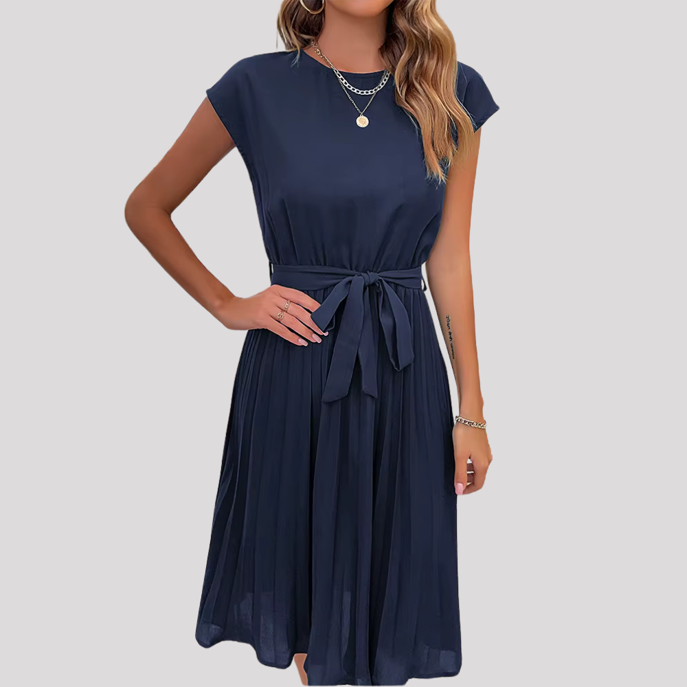 Gabriella - Damen Plisseekleid mit Gürtel