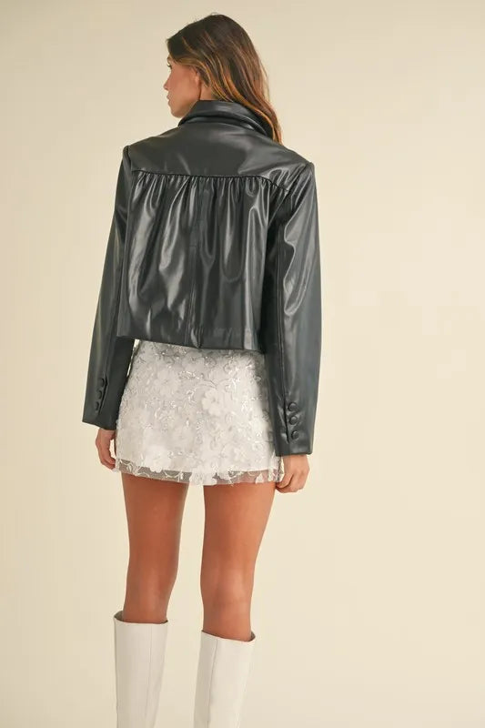 MABLE 3D Floral Embellished Applique Mini Skirt