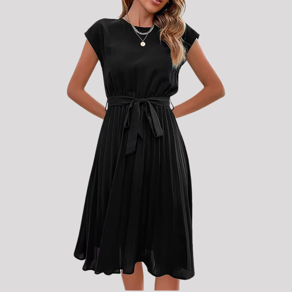Gabriella - Damen Plisseekleid mit Gürtel